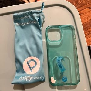 Loopy Clear Blue iPhone 13 Pro Max case